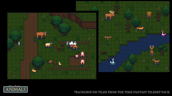 【图】RPG Maker MZ – Time Fantasy Add-on: Animals(截图1)