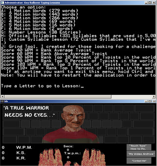 Скриншот из Touch Typing Home Row Speed Grinder - iReact Freddy Krueger Nightmare Custom Art Keyboard