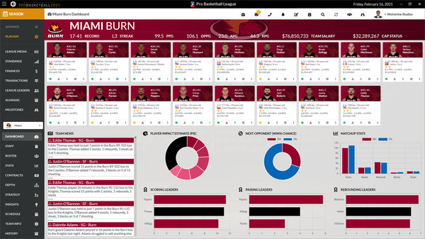 Draft Day Sports: Pro Basketball 2021for windows and Linux 1