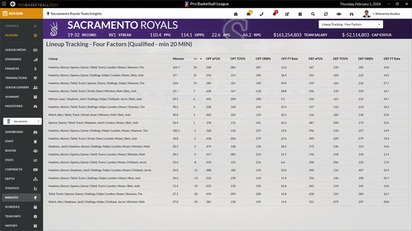 Скриншот из Draft Day Sports: Pro Basketball 2021