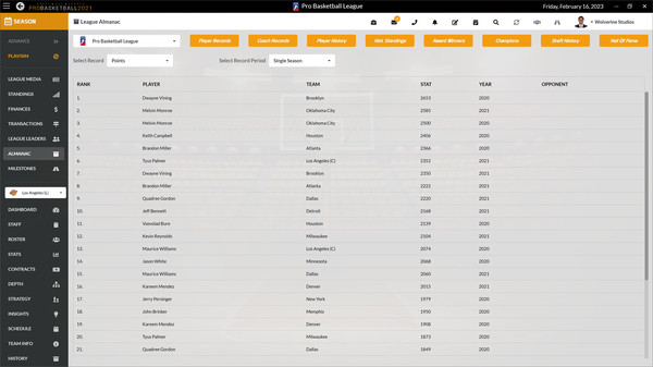 Скриншот из Draft Day Sports: Pro Basketball 2021