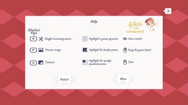 Скриншот из Alice in Wonderland - a jigsaw puzzle tale