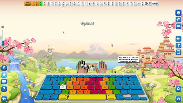 Typing Fingers game for Linux 1