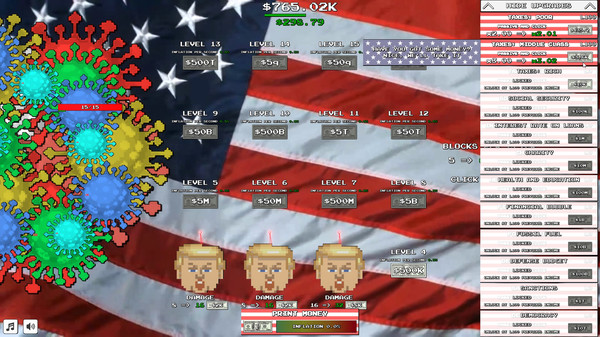 Скриншот из Trump VS Covid: Save The World Clicker