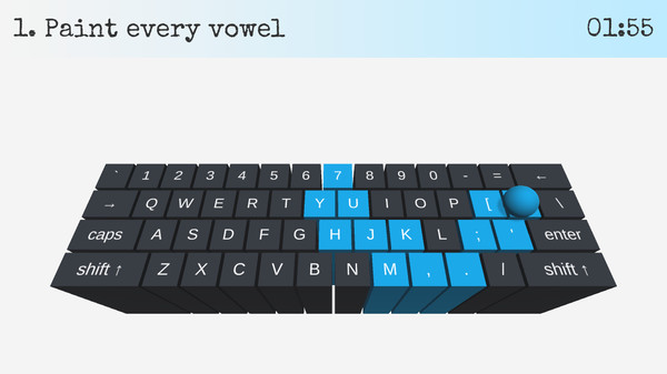 Скриншот из On Key Up: A Game for Keyboards