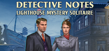 Detective notes. Lighthouse Mystery Solitaire cover art