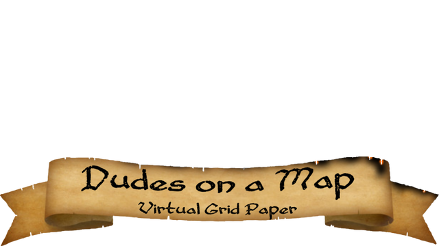 Dudes on a Map: Virtual Grid Paper Logo