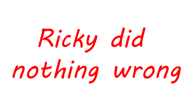 Ricky did nothing wrong Logo