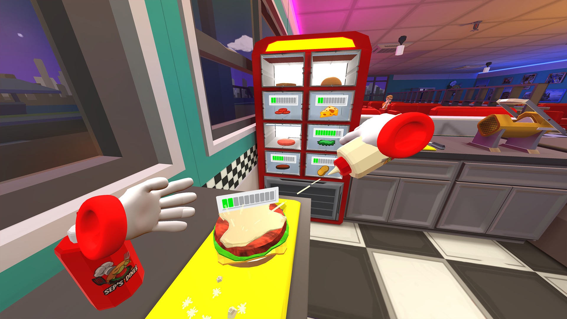 Meta Quest 游戏《Seps Diner》汉堡餐厅