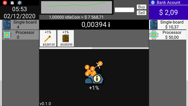 Скриншот из IdleCoin