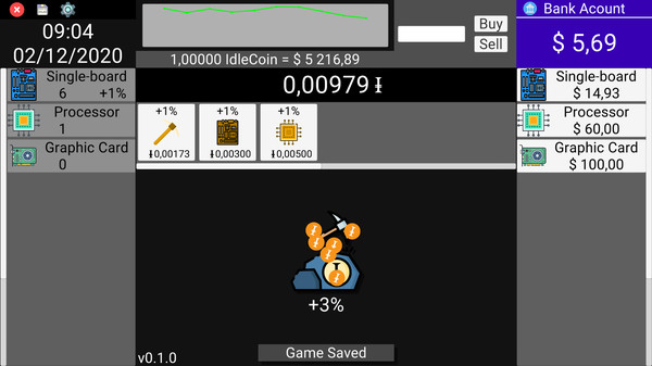 IdleCoin game for Linux 1