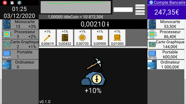 Скриншот из IdleCoin