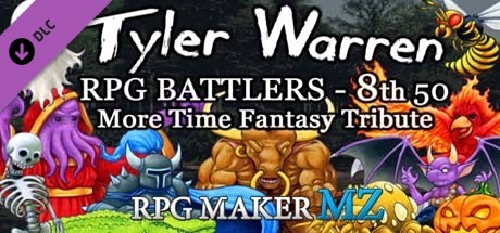 RPG Maker MZ - Tyler Warren RPG Battlers 8th 50 - More Time Fantasy Tribute cover art