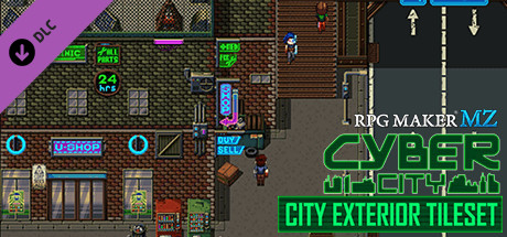 RPG Maker MZ – Cyber City: Exterior Tiles