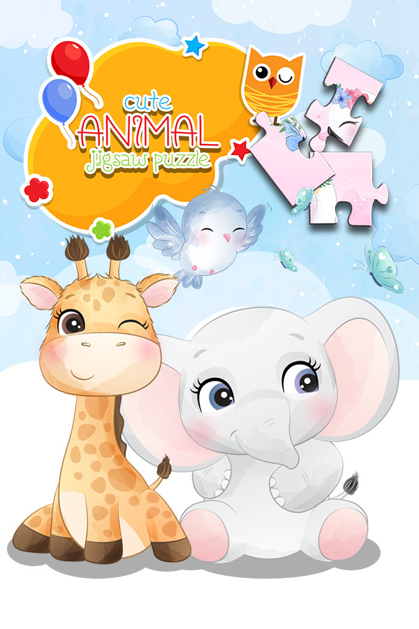 Steam portrait for Cute animal jigsaw puzzle.