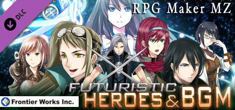 RPG Maker MZ - Frontier Works: Futuristic Heroes and BGM cover art