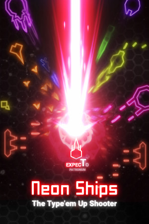 Neon Ships: The Type'em Up Shooter poster image on Steam Backlog