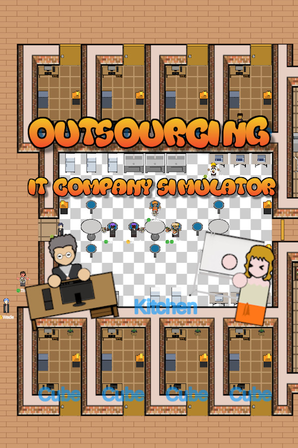 Steam portrait for Outsourcing - IT company simulator.