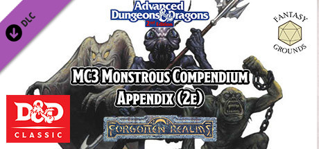 Fantasy Grounds - MC3 Monstrous Compendium Forgotten Realms Appendix (2e) cover art