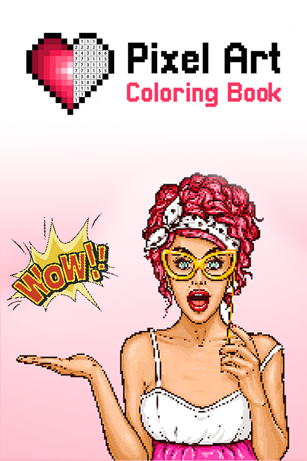 Pixel Art Coloring Book Artwork