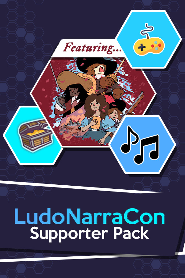 Steam portrait for LudoNarraCon Supporter Pack featuring Cyrano.