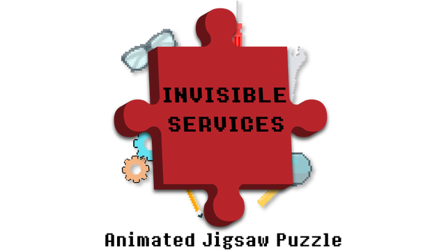 Invisible Services - Pixel Art Jigsaw Puzzle Logo