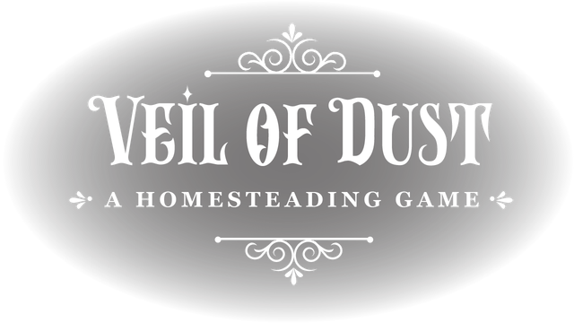 Veil of Dust: A Homesteading Game Logo