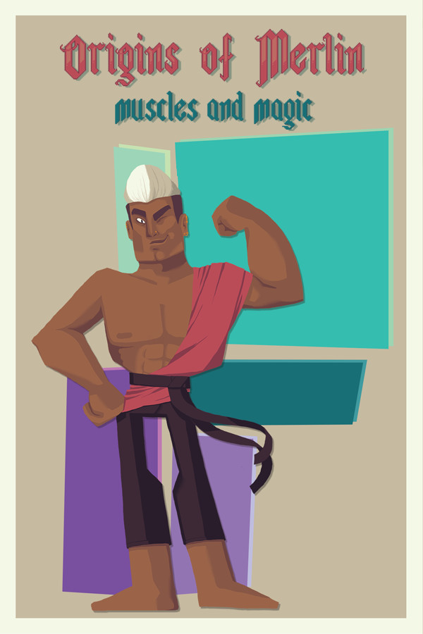 Steam portrait for Origins of Merlin: Muscles and Magic.