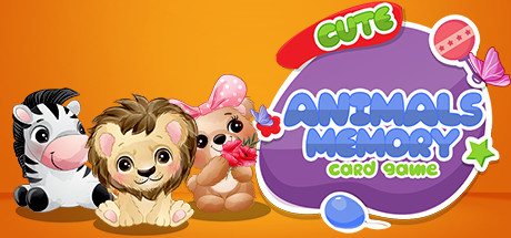 Cute animals memory card game cover art
