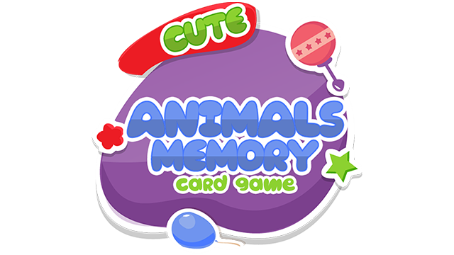 Cute Animals Memory Card Game Logo