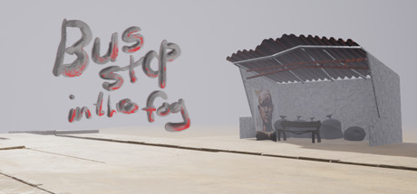 Bus stop in the fog cover art
