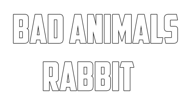Bad animals - rabbit Logo