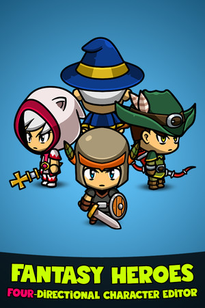 Fantasy Heroes: 4-Directional Character Editor & Sprite Sheet Maker