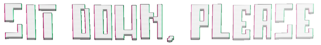 SIT DOWN, PLEASE Logo