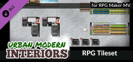 RPG Maker MV - KR Urban Modern Tileset - Interiors cover art