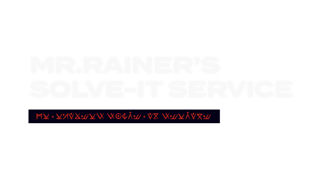 Mr. Rainer's Solve-It Service Logo