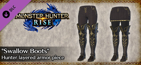 MONSTER HUNTER RISE - "Swallow Boots" Hunter layered armor piece cover art