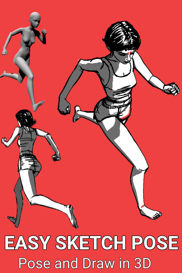 Steam portrait for Easy Sketch Pose.