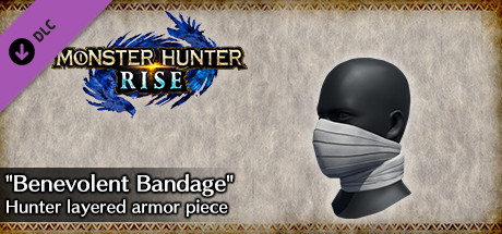 Monster Hunter Rise - "Benevolent Bandage" Hunter layered armor piece cover art