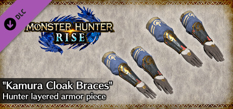 Monster Hunter Rise - "Kamura Cloak Braces" Hunter layered armor piece cover art