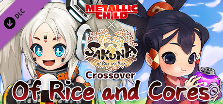 METALLIC CHILD x Sakuna: Of Rice and Ruin Crossover "Of Rice and Cores" cover art