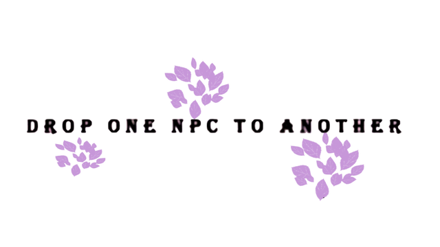 Drop one NPC to another Logo