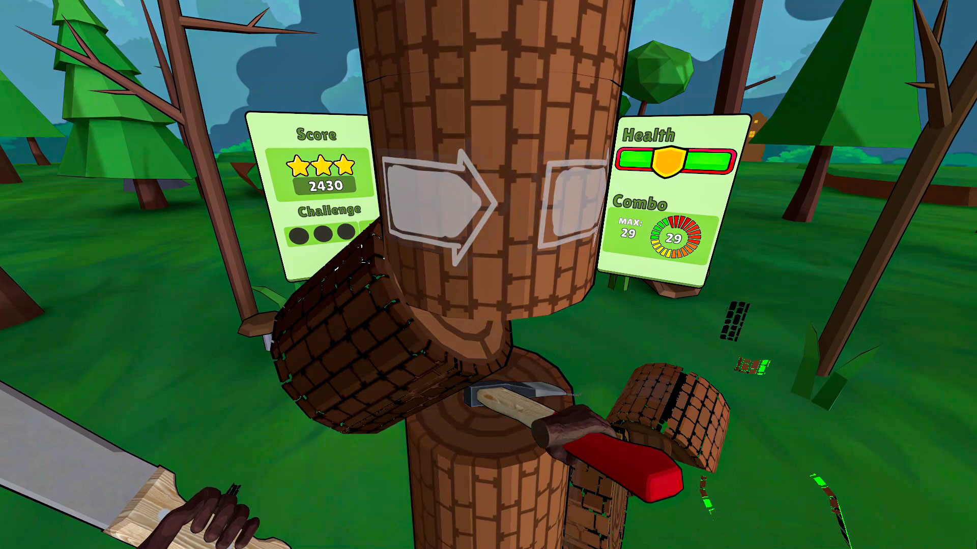 拿起斧头，砍树（Timberman VR）
