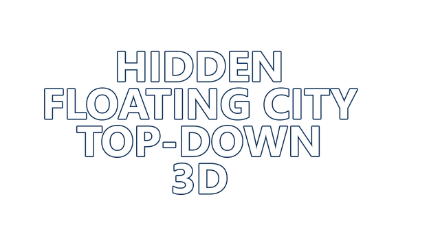 Hidden Floating City Top-Down 3D Logo