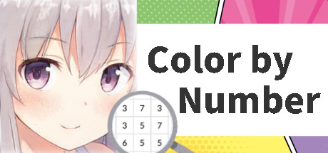 Anime Manga Style Girl - Color By Number Pixel Art Coloring cover art