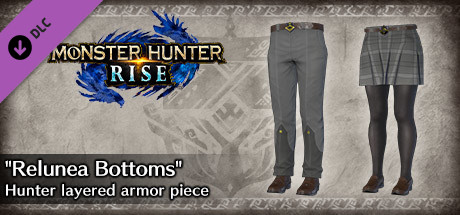 Monster Hunter Rise - "Relunea Bottoms" Hunter layered armor piece cover art