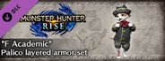 Monster Hunter Rise - "F Academic" Palico layered armor set