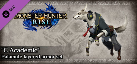 Monster Hunter Rise - "C Academic" Palamute layered armor set cover art