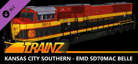 Trainz 2022 DLC - Kansas City Southern - EMD SD70MAC BELLE cover art