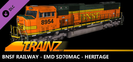 Trainz 2022 DLC - BNSF Railway - EMD SD70MAC - Heritage cover art